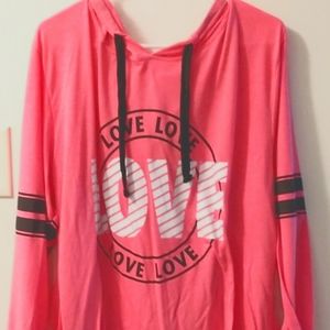 Lightweight long-sleeved Hooded pull over
